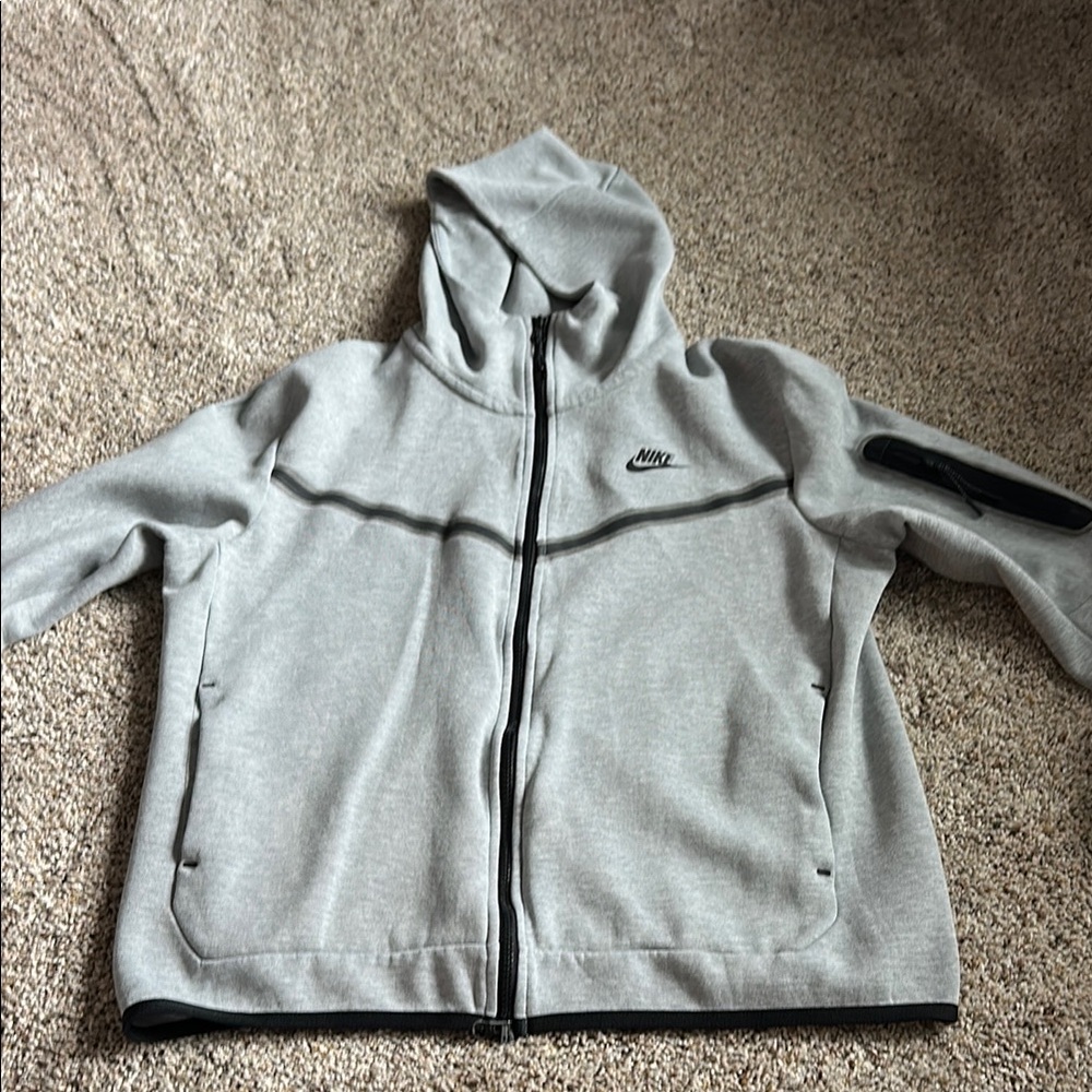 Nike Light Gray Full-Zip Hoodie